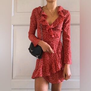 NWT Realisation Par - The Alexandra Dress, Red Star - Size S
